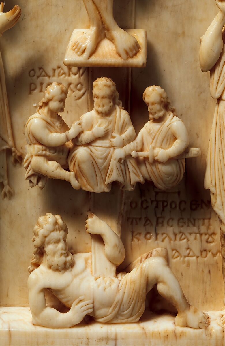 Icon with the Crucifixion, Elephant ivory, Byzantine