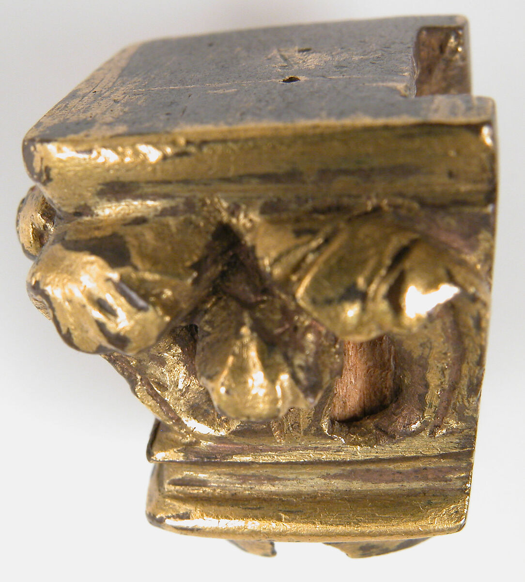 Capital from a Reliquary Shrine, copper alloy, gilt, German