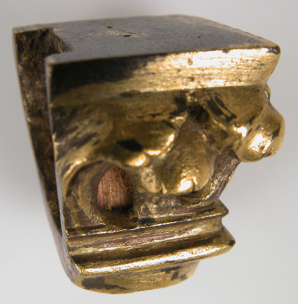 Capital from a Reliquary Shrine, copper alloy, gilt, German