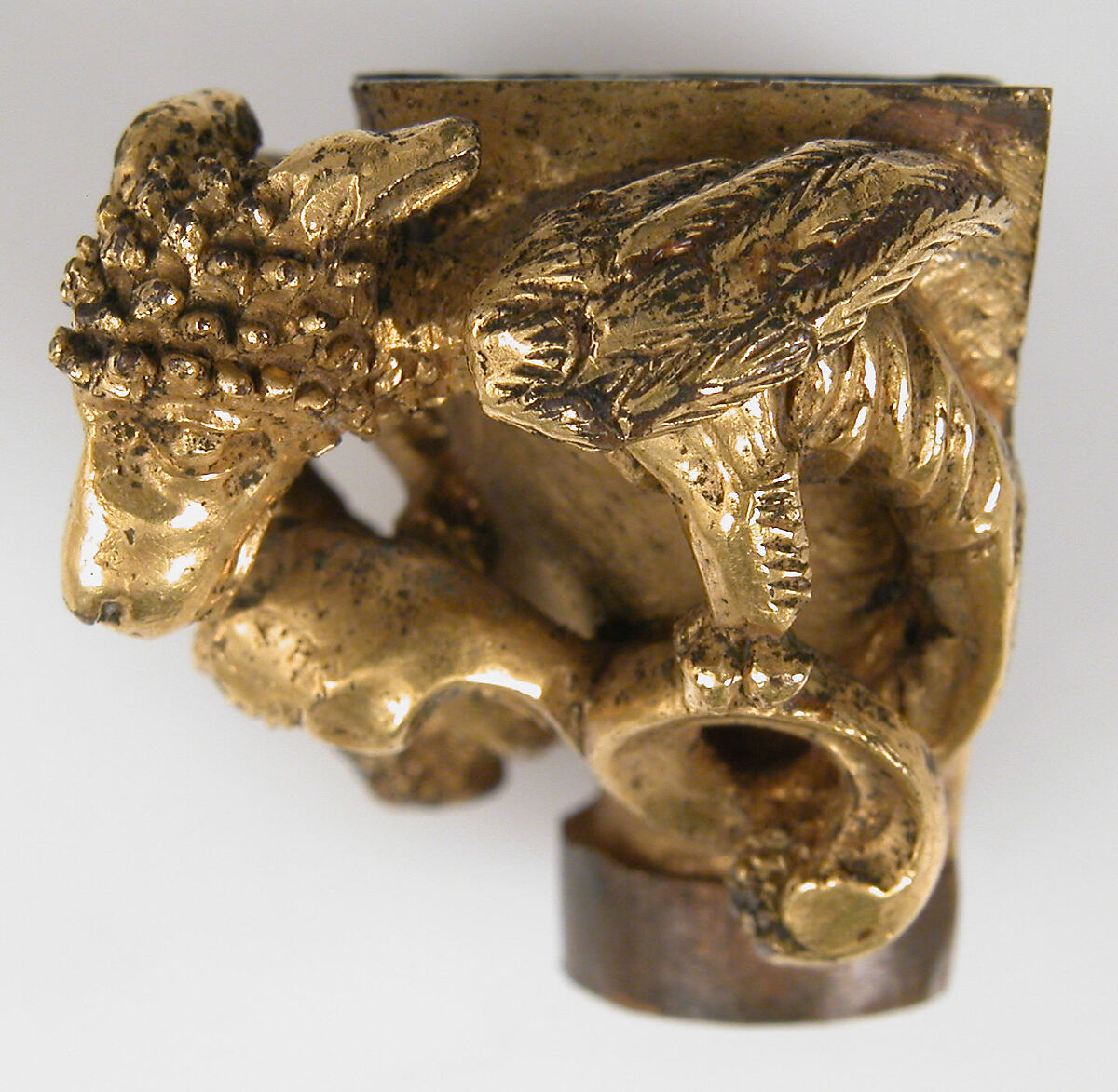 Capital from a Reliquary Shrine, copper alloy, gilt, German