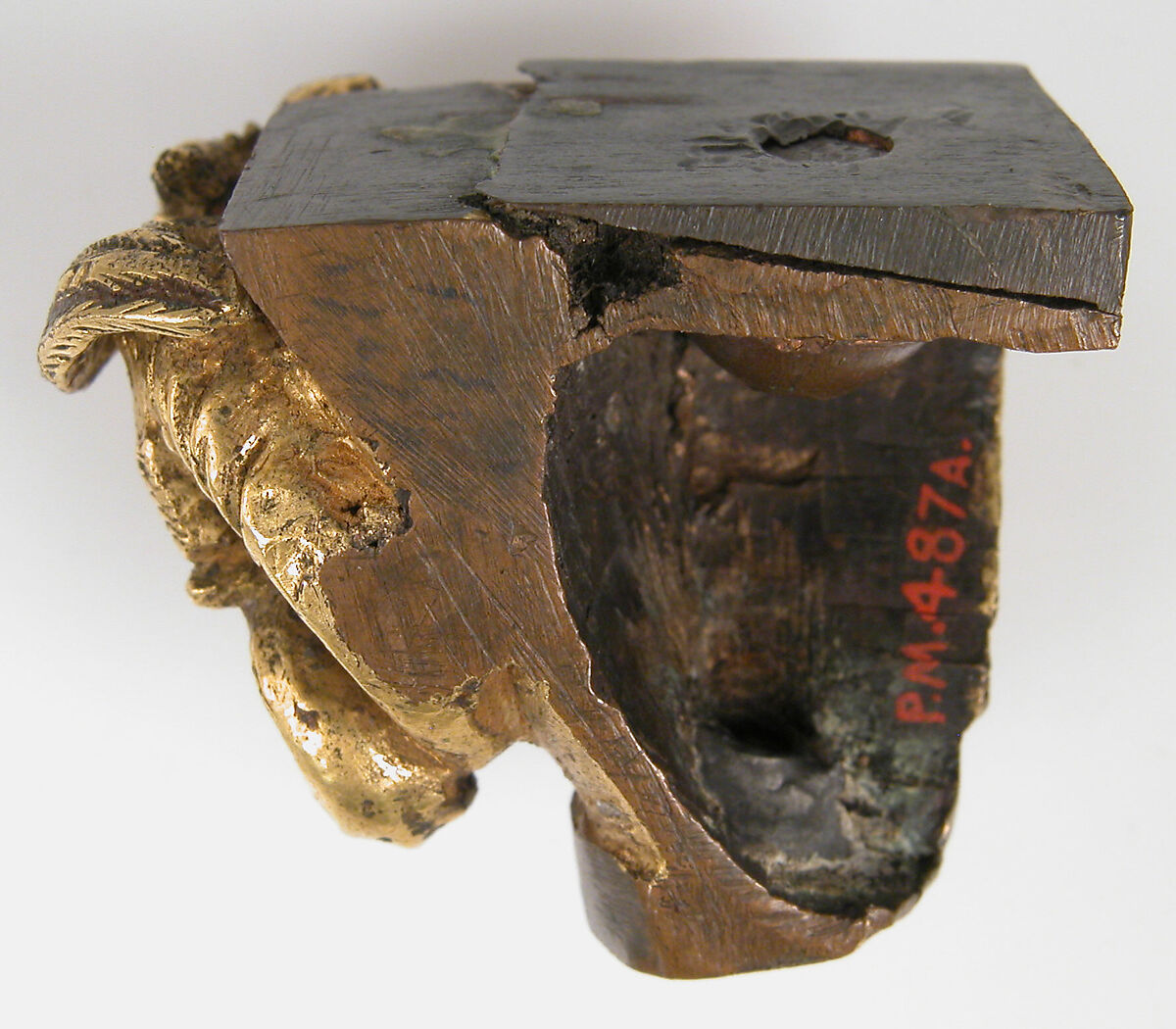 Capital from a Reliquary Shrine, copper alloy, gilt, German