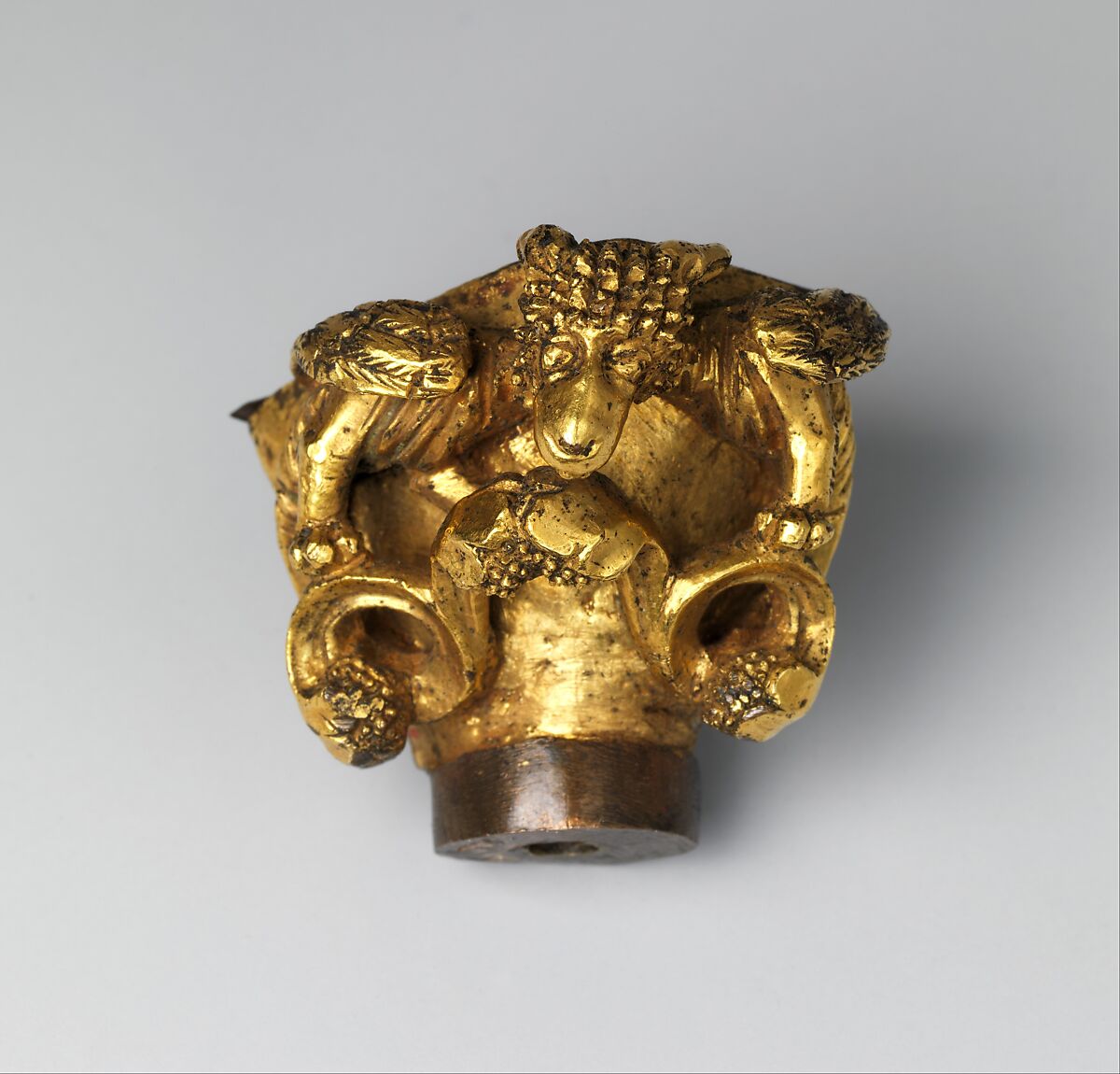 Capital from a Reliquary Shrine, copper alloy, gilt, German 