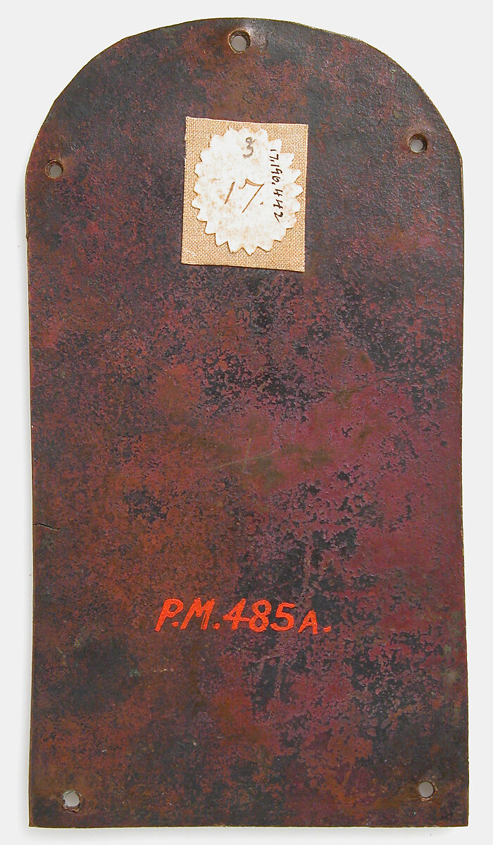 Plaque of St. Bartholomew, Champlevé enamel, copper-gilt, Lower Rhenish or Saxon