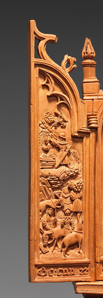 Miniature Altarpiece with the Crucifixion, Boxwood, Netherlandish