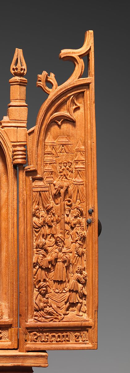 Miniature Altarpiece with the Crucifixion, Boxwood, Netherlandish