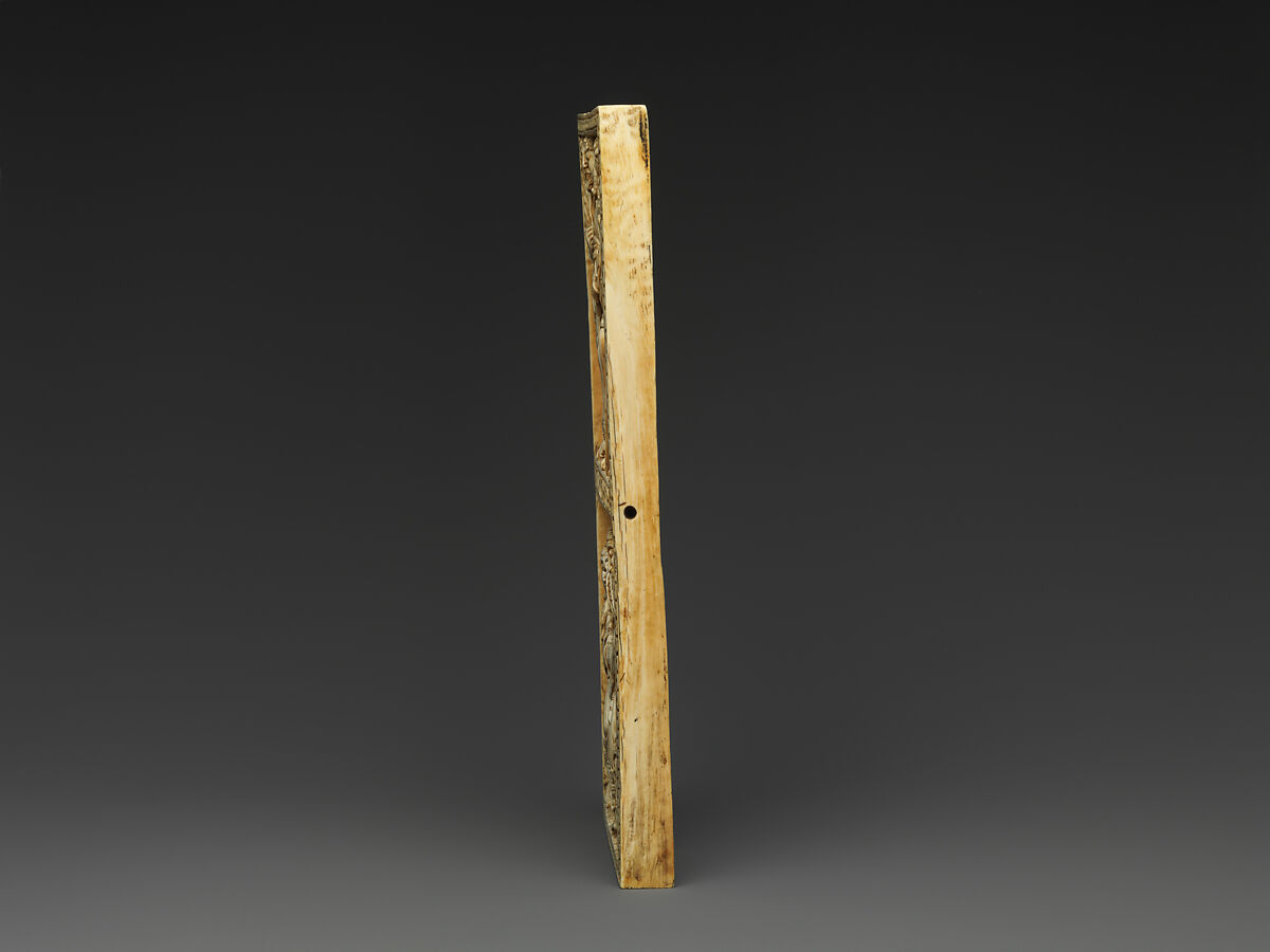 Plaque with the Journey to Emmaus and Noli Me Tangere, Elephant ivory with traces of gilding, Spanish