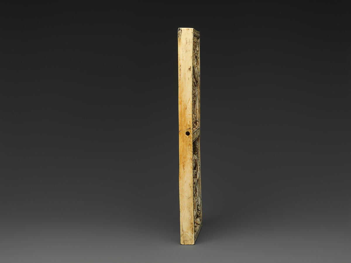 Plaque with the Journey to Emmaus and Noli Me Tangere, Elephant ivory with traces of gilding, Spanish