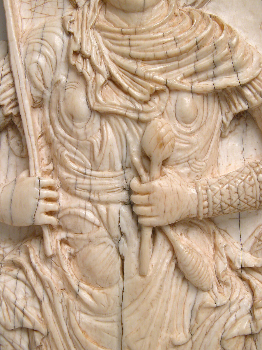 Plaque with the Virgin Mary as a Personification of the Church, Elephant ivory, Carolingian