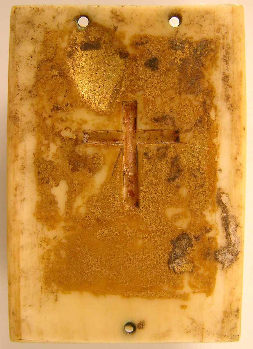 Ivory Plaque with the Crucifixion, Elephant ivory with gilding, Ottonian