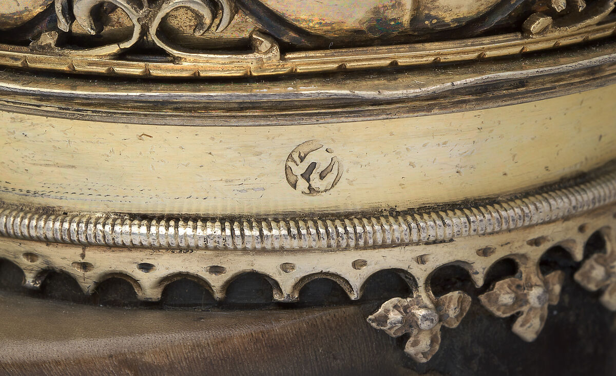 Beaker, Attributed to Hans Greiff (German, active ca. 1470–died 1516 Ingolstadt), Horn, gilded silver mounts and cover, German