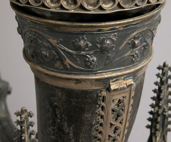 Drinking Horn, Silver, partially gilded, horn, German