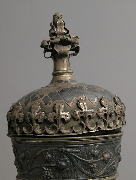 Drinking Horn, Silver, partially gilded, horn, German