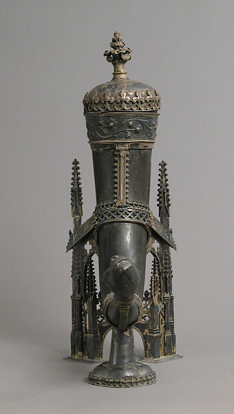 Drinking Horn, Silver, partially gilded, horn, German