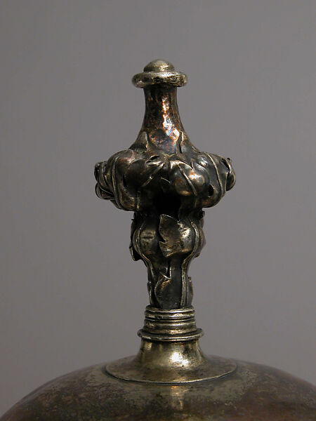 Drinking Horn, Workshop of Louis Marcy (Luigi Parmeggiani) (Italian, 1860–1945) (?), Horn, silver, enamel, French