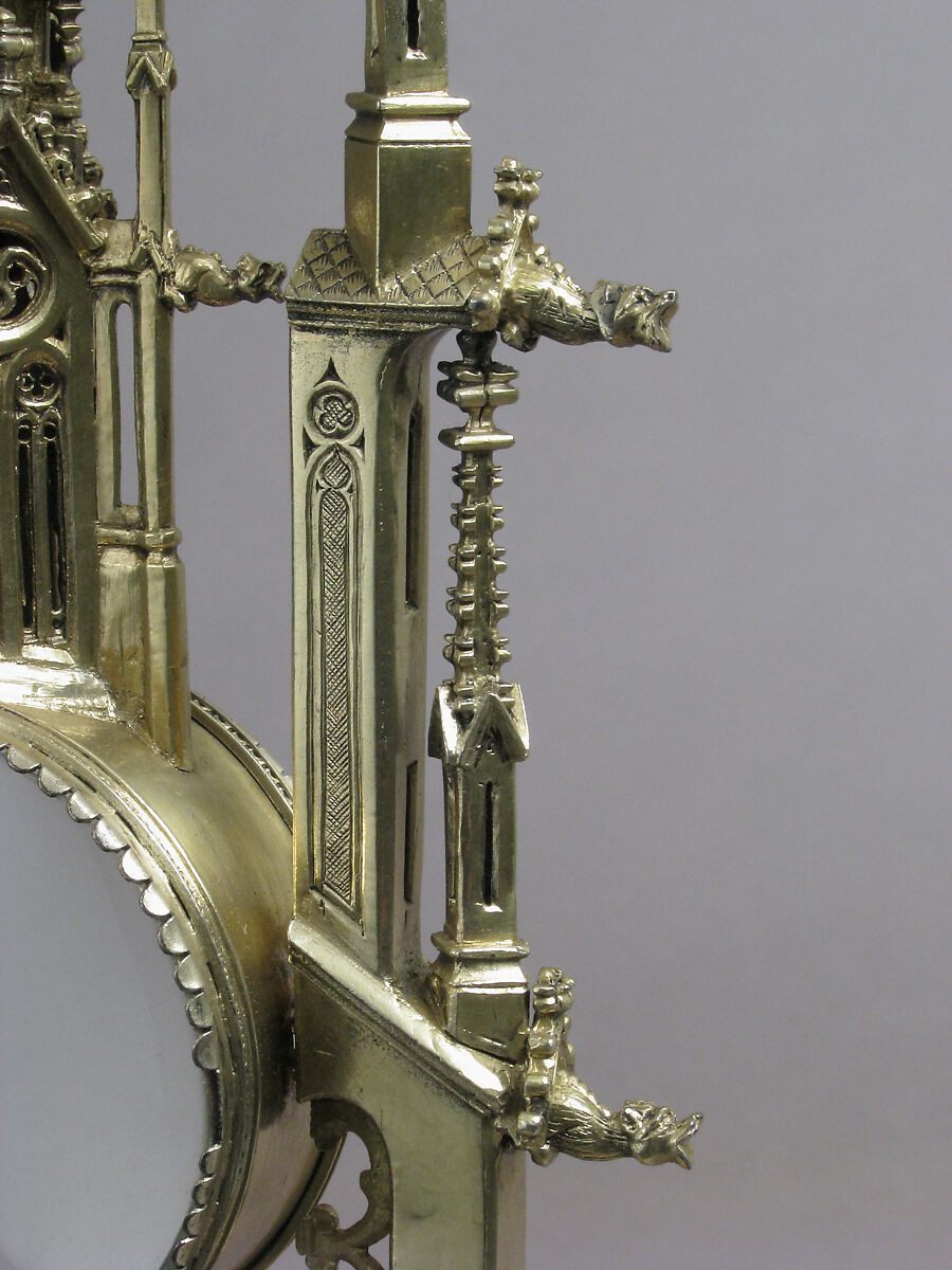 Reliquary, Monstrance, Copper-gilt, silver-gilt, glass, German