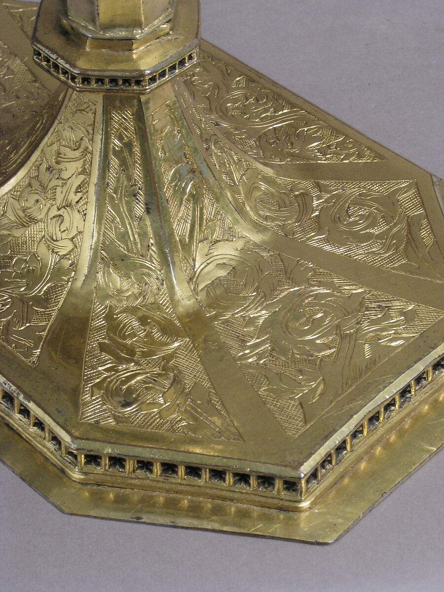 Reliquary, Monstrance, Copper-gilt, silver-gilt, glass, German