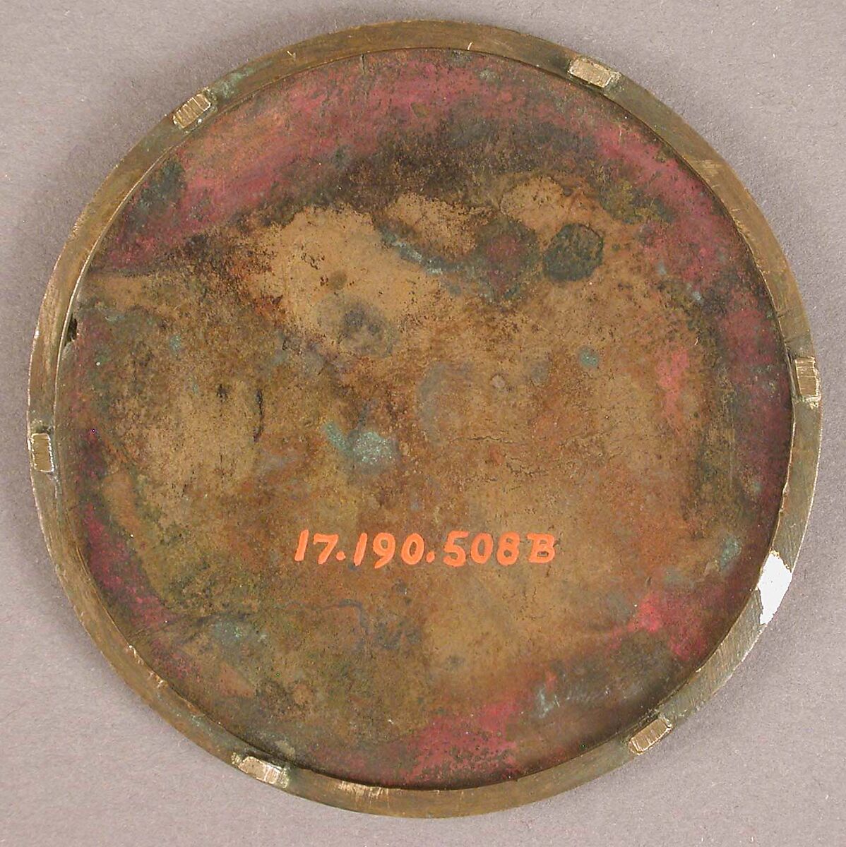 Medallion with Saint Peter, Champlevé enamel, gilded copper, Italian