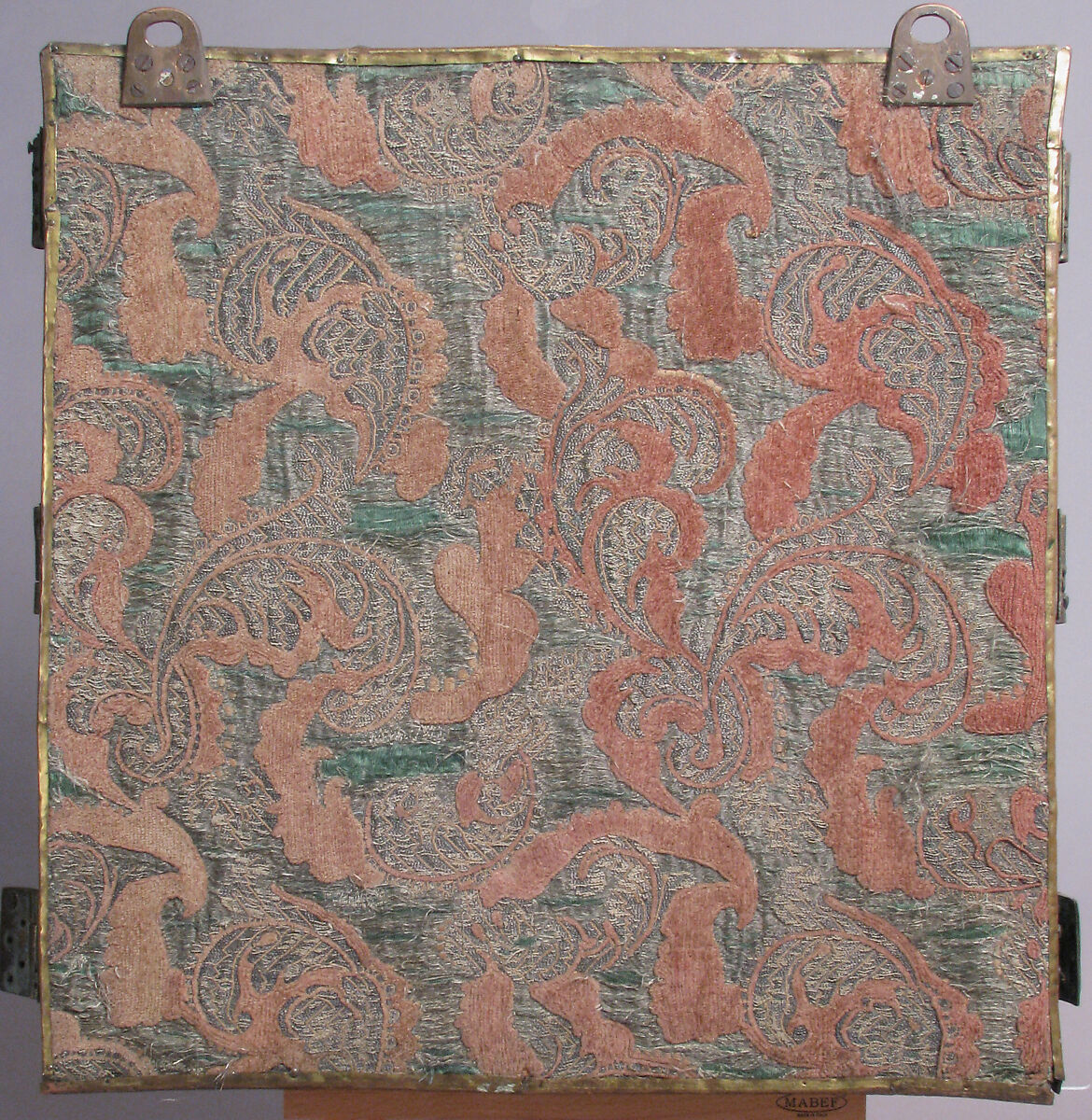 Triptych, Champlevé enamel, copper-gilt, silver, intaglios, cameos, textile on wood core, French