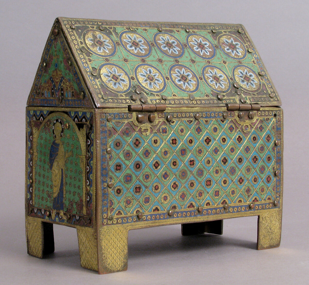 Chasse with Christ in Majesty and Apostles - French - The