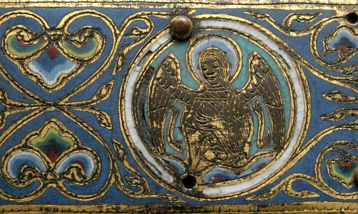 Chasse, Champlevé enamel, copper-gilt over wood core, French