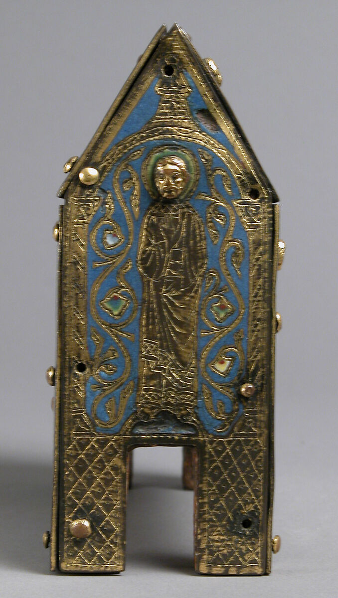 Chasse, Champlevé enamel, copper-gilt over wood core, French