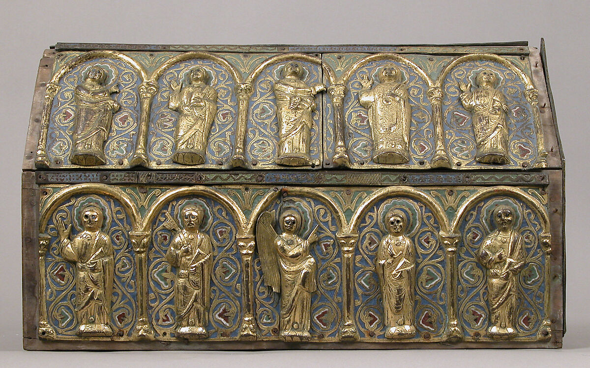 Chasse, Champlevé enamel, gilded copper alloy, French