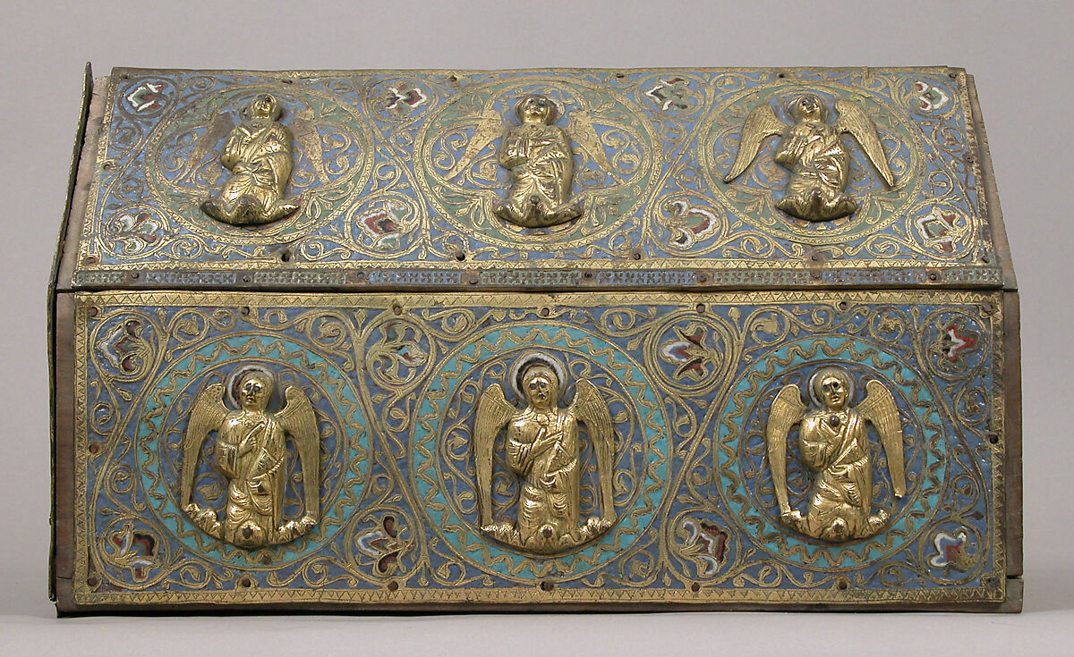 Chasse, Champlevé enamel, gilded copper alloy, French
