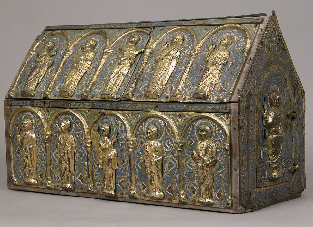 Chasse, Champlevé enamel, gilt-copper, French 