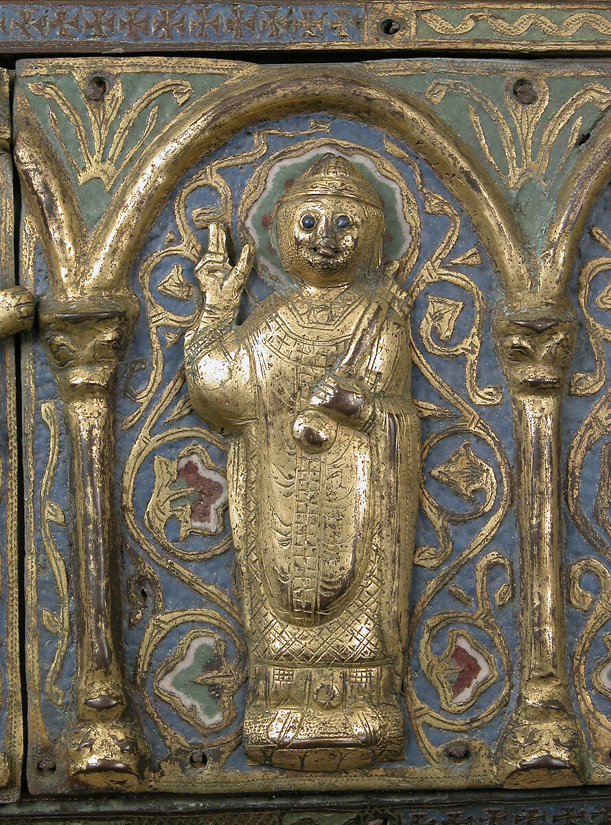 Chasse, Champlevé enamel, gilded copper alloy, French