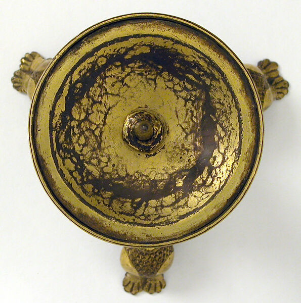 Pricket Candlestick, Gilded copper and rock crystal, French