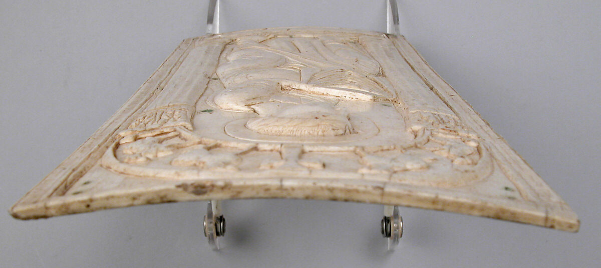 Ivory Plaque with Saint Paul (?), Elephant ivory, Frankish