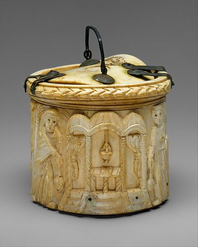 Circular Box (Pyxis) with the Women at Jesus' Tomb