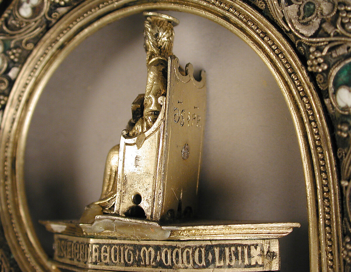 Crozier Head, Translucent enamels, silver, partial-gilt, niello, South Italian