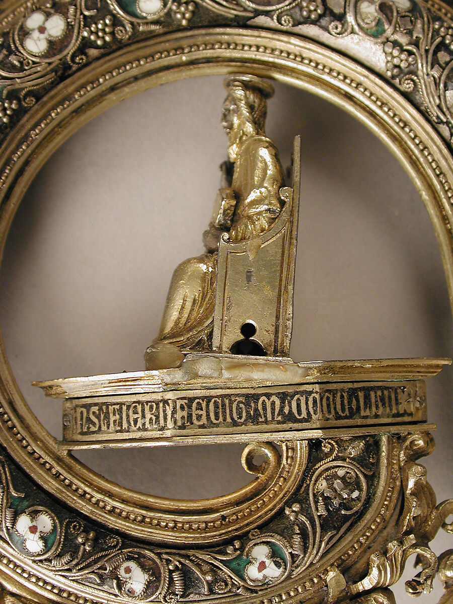 Crozier Head, Translucent enamels, silver, partial-gilt, niello, South Italian