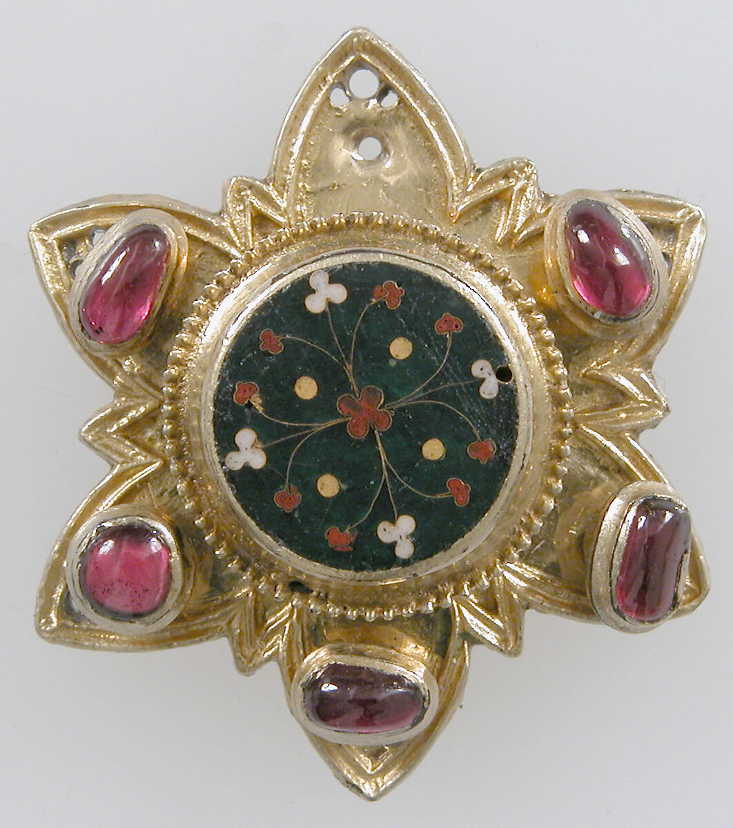 Four Enamel Plaques, Cloisonné enamel, silver-gilt, jewels, French