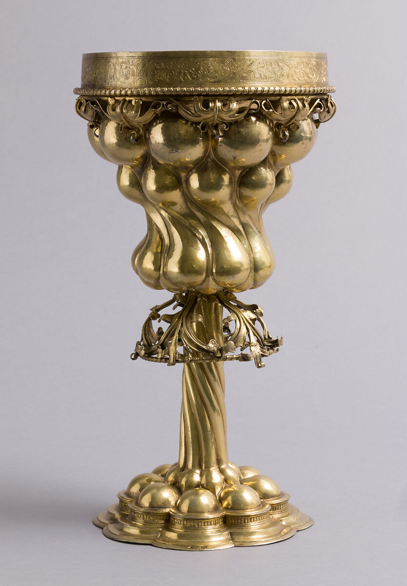 Double Cup, Mattheus Epfenhauser (German), Silver gilt, silver medallions, German