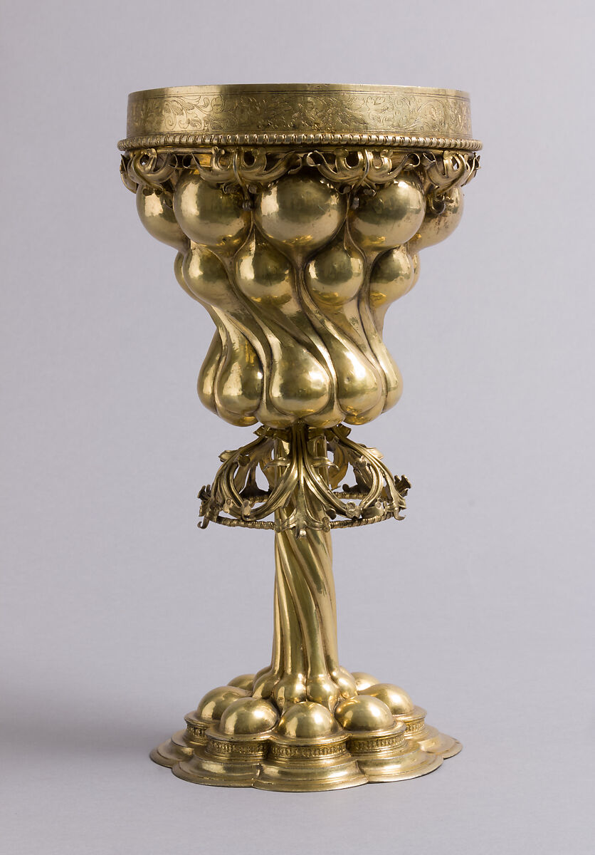 Double Cup, Mattheus Epfenhauser (German), Silver gilt, silver medallions, German
