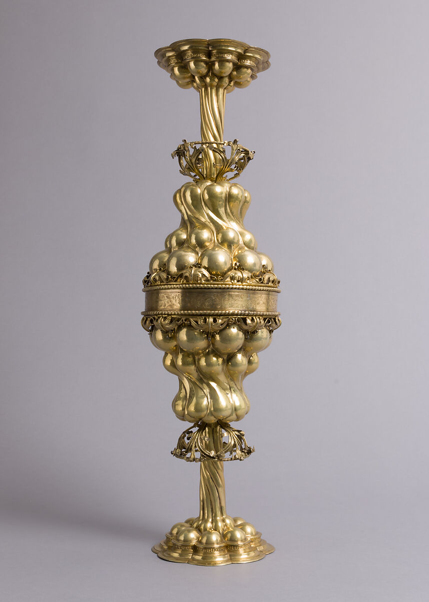 Double Cup, Mattheus Epfenhauser (German), Silver gilt, silver medallions, German 