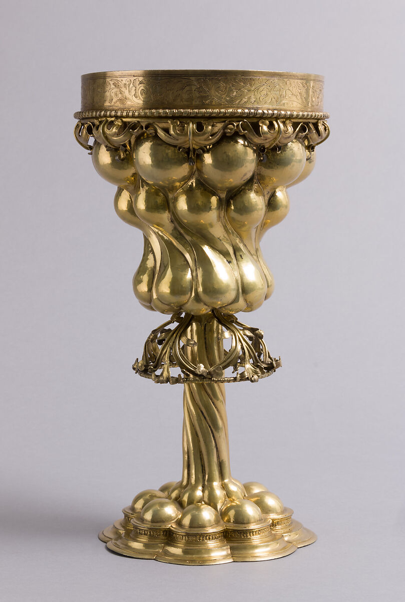 Double Cup, Mattheus Epfenhauser (German), Silver gilt, silver medallions, German