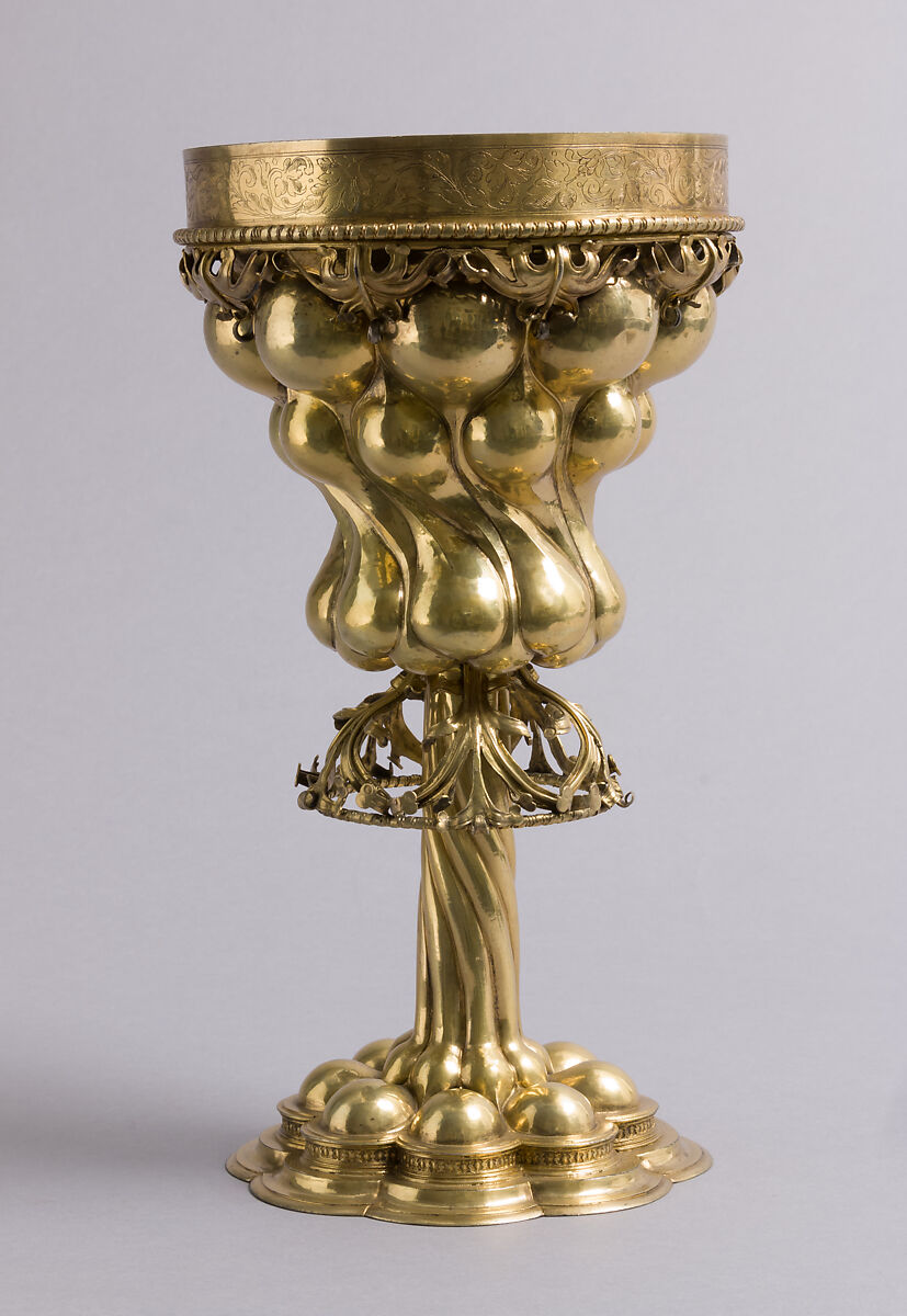 Double Cup, Mattheus Epfenhauser (German), Silver gilt, silver medallions, German
