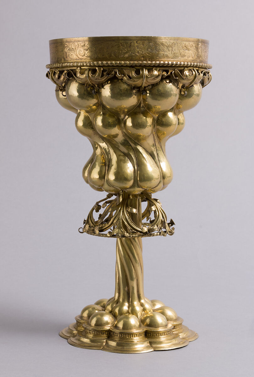 Double Cup, Mattheus Epfenhauser (German), Silver gilt, silver medallions, German