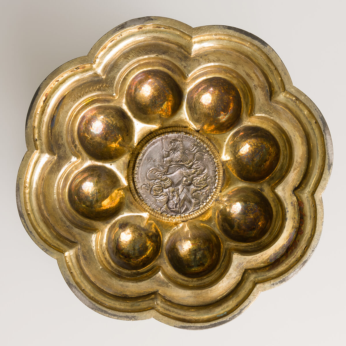 Double Cup, Mattheus Epfenhauser (German), Silver gilt, silver medallions, German