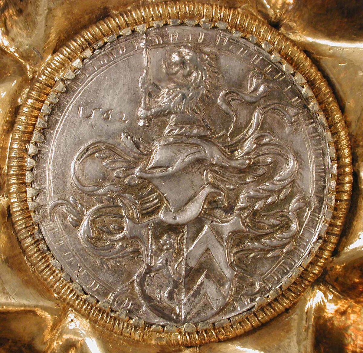 Double Cup, Mattheus Epfenhauser (German), Silver gilt, silver medallions, German
