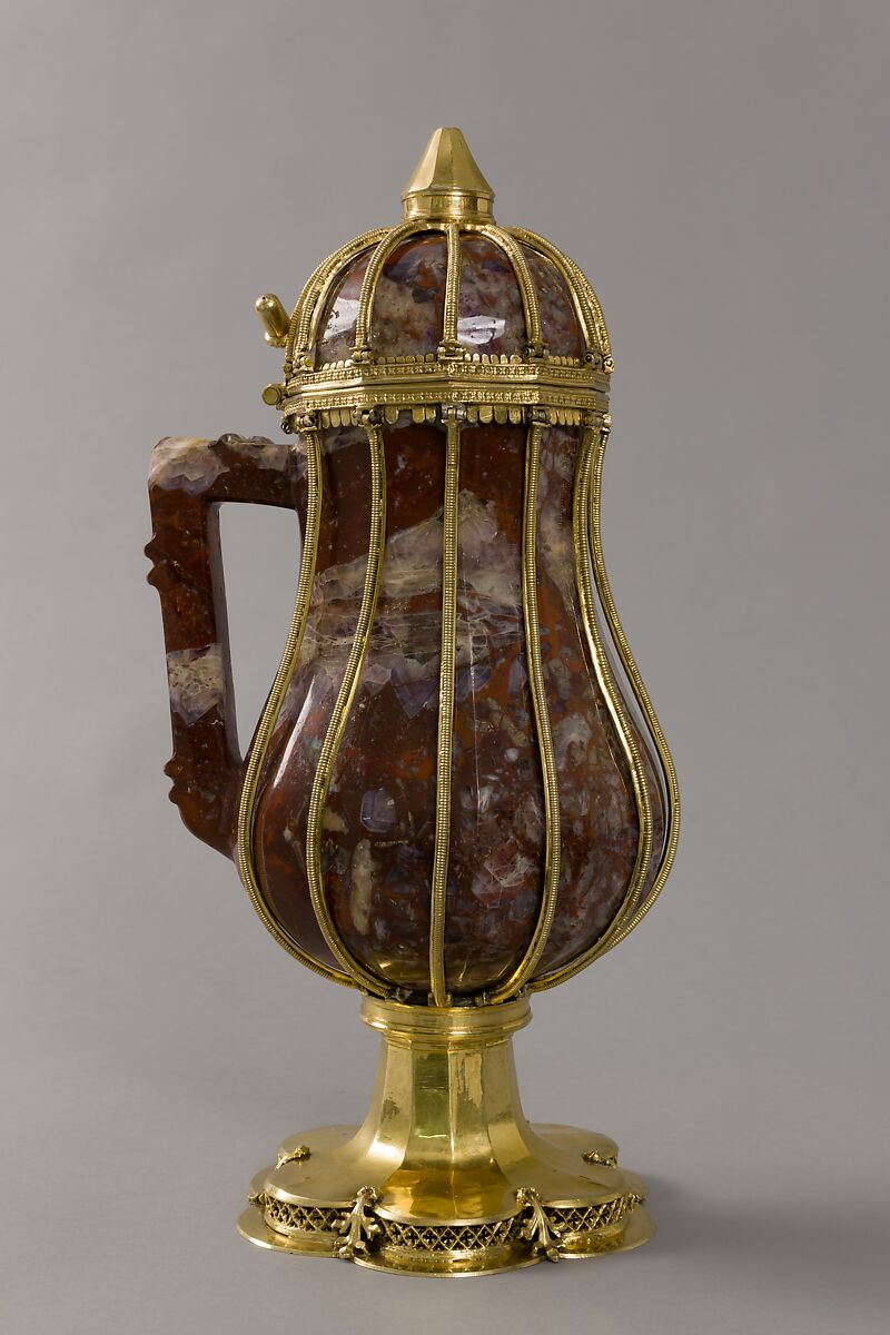 Ewer, Jasper body, silver-gilt mounts, Bohemian