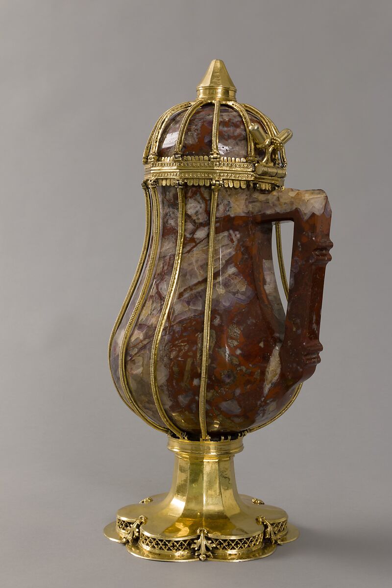 Ewer, Jasper body, silver-gilt mounts, Bohemian