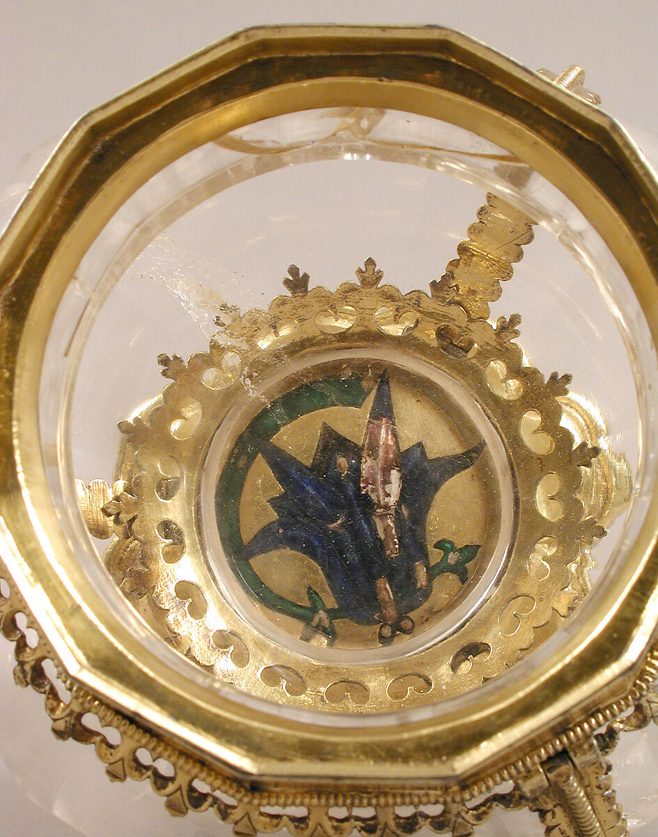 Cup with Gilded-Silver Mounts, Rock crystal, silver, silver-gilt, enamel?, French or Italian