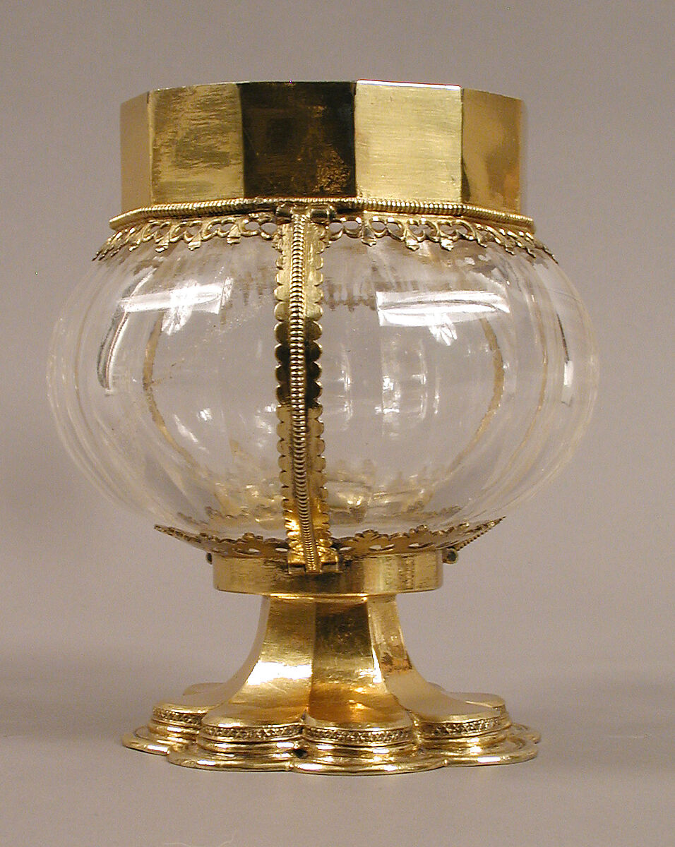 Cup with Gilded-Silver Mounts, Rock crystal, silver, silver-gilt, enamel?, French or Italian