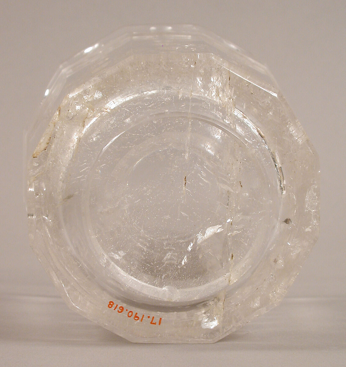 Beaker, Rock crystal, with later gilt silver foot, French