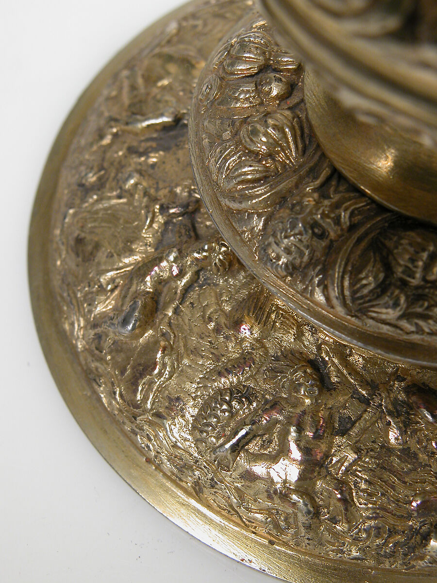 Beaker, Rock crystal, with later gilt silver foot, French