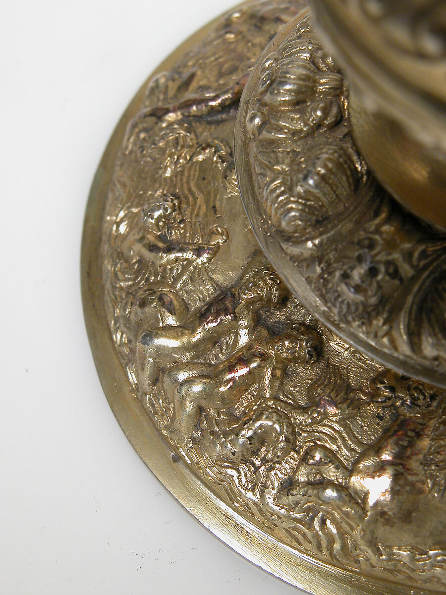 Beaker, Rock crystal, with later gilt silver foot, French